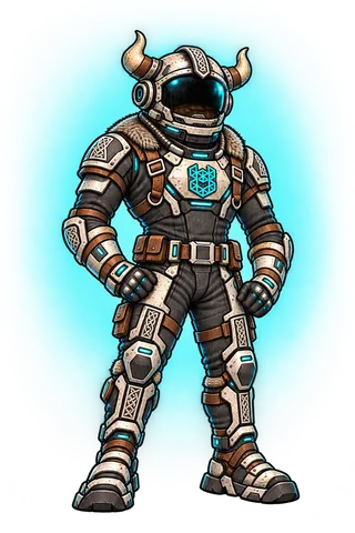 Joe, RIKR’s Viking space explorer, ready to guide your team